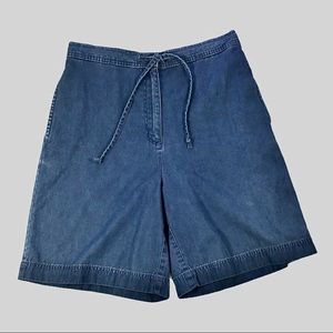 Talbots Denim Elastic Tie Shorts Sz. 4 Vintage